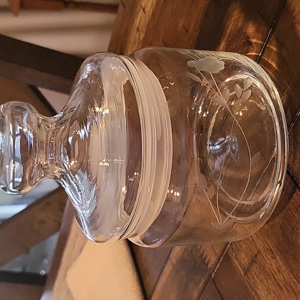 Princess House crystal jar